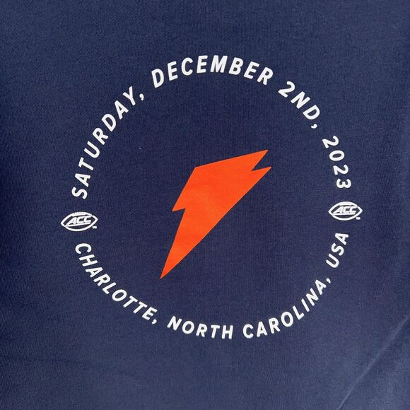 Gatorade Sweatshirt Womens Small Navy Blue Cropped Crewneck ACC Charlotte 2023 - Picture 9 of 15
